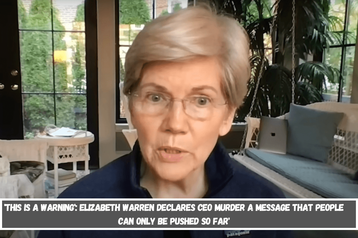 'This is a Warning' Elizabeth Warren Declares CEO Murder a Message That People Can Only Be Pushed So Far'