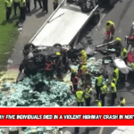 Troopers say five individuals died in a violent highway crash in North Carolina