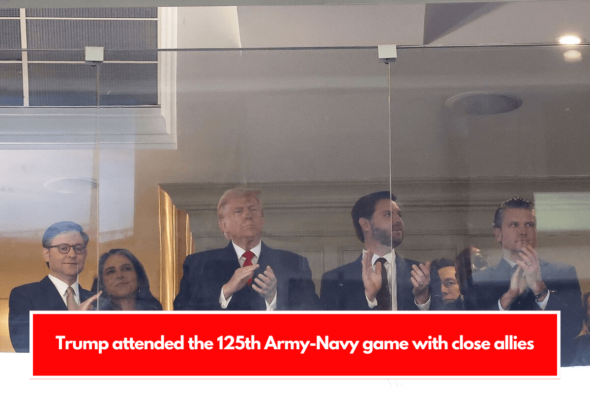 Trump attended the 125th Army-Navy game with close allies