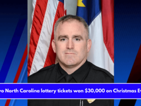 Two North Carolina lottery tickets won $30,000 on Christmas Eve.