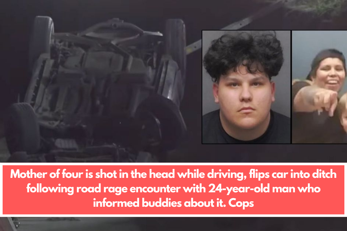 Authorities in Texas have arrested and charged a 24-year-old man with murder for allegedly gunning down a mother of four while she was driving — causing her car to flip over into a ditch — during a road rage confrontation in San Antonio, cops say.