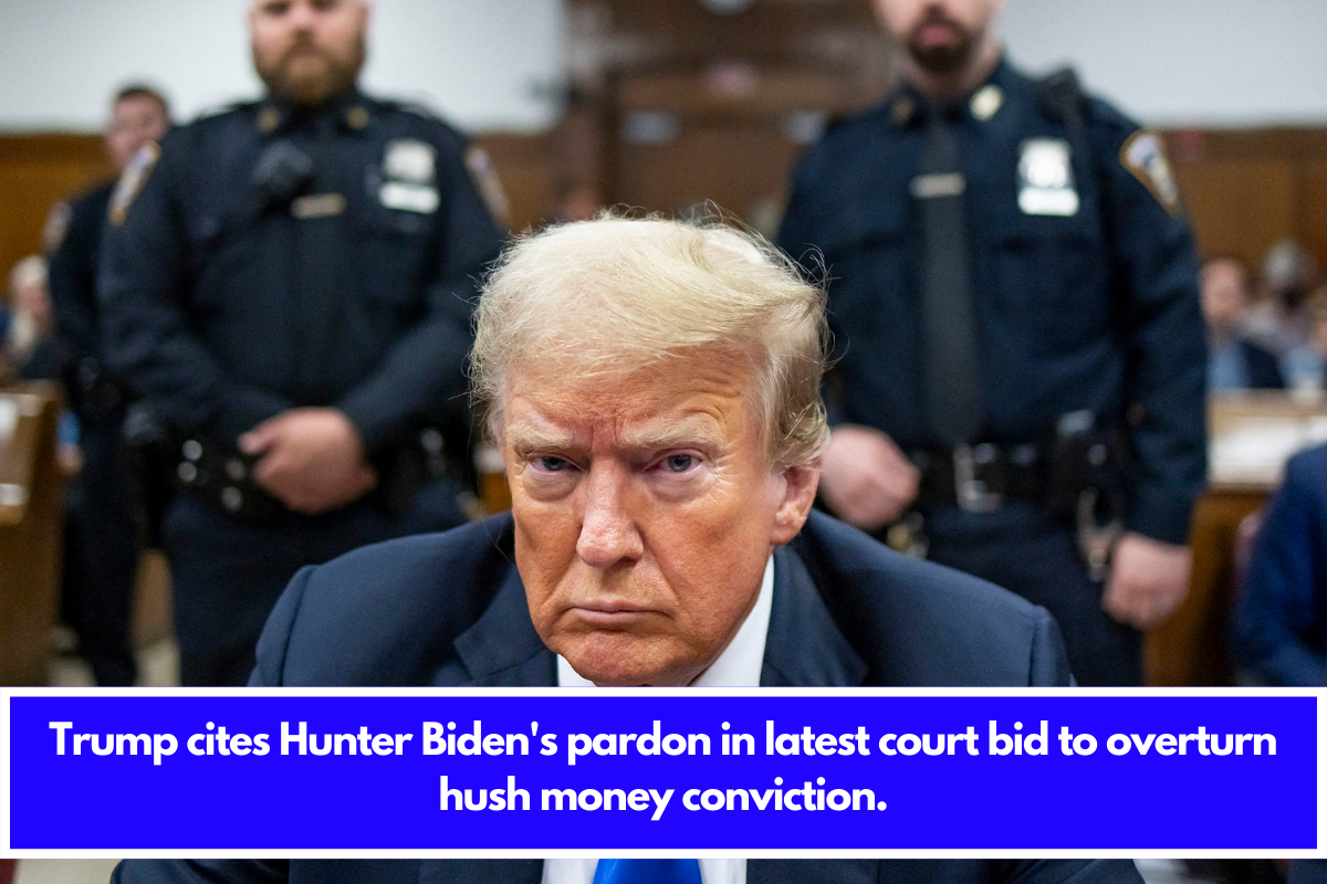 Trump cites Hunter Biden's pardon in latest court bid to overturn hush money conviction.