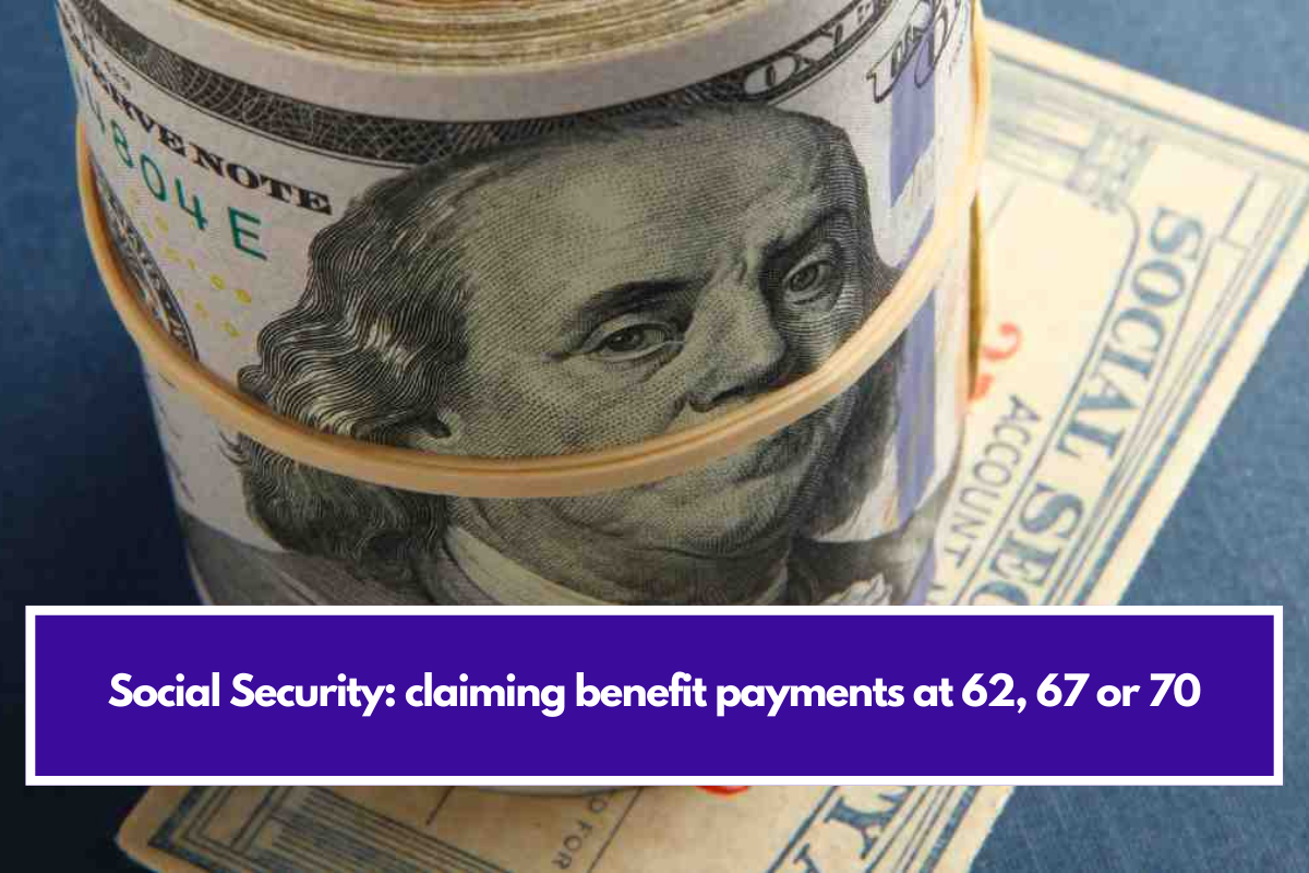 Social Security: claiming benefit payments at 62, 67 or 70