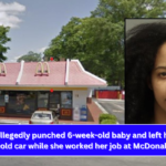 Woman allegedly punched 6-week-old baby and left her in an ice-cold car while she worked her job at McDonald's.