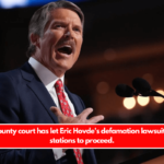 A Brown County court has let Eric Hovde's defamation lawsuit against TV stations to proceed.