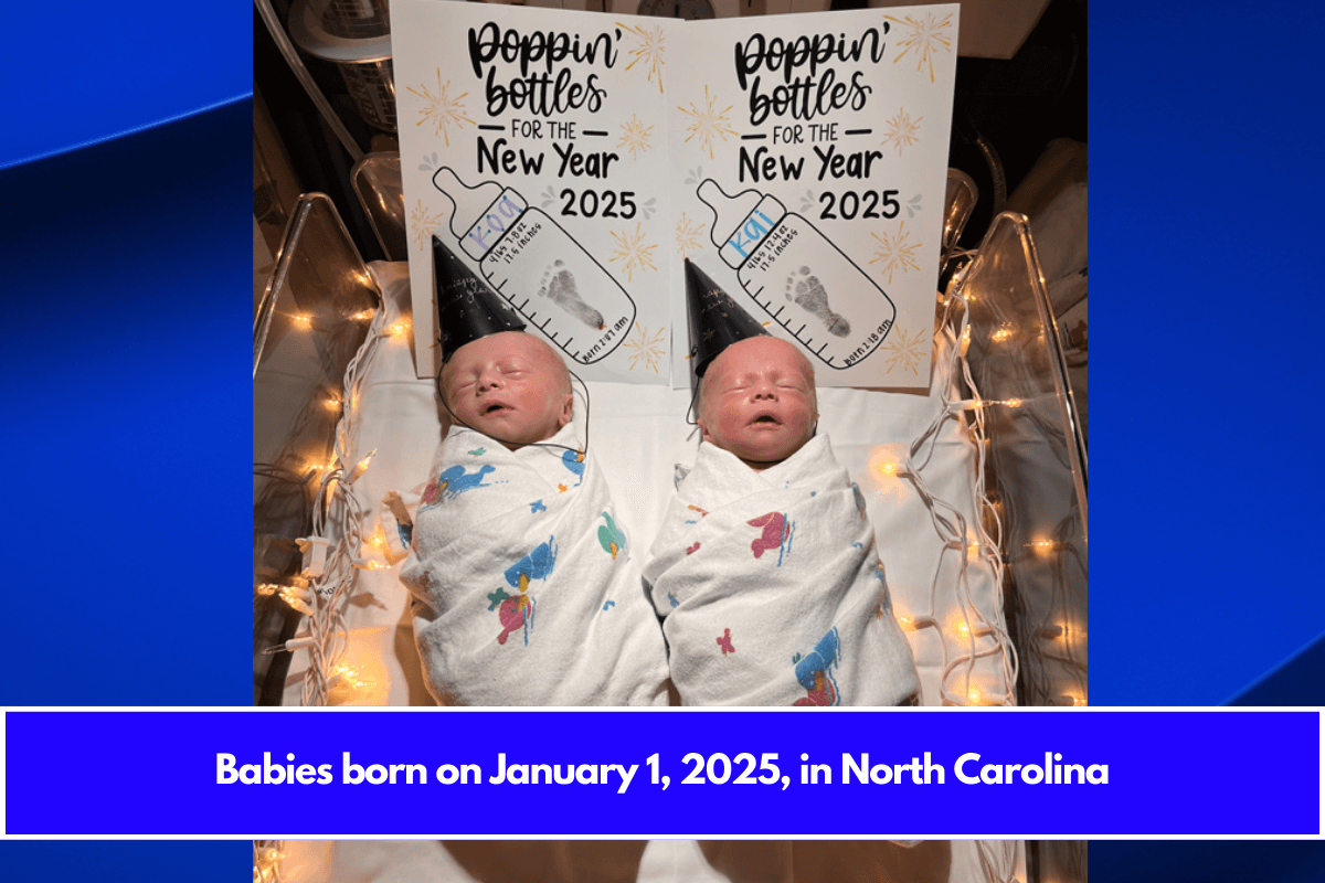 Babies born on January 1, 2025, in North Carolina