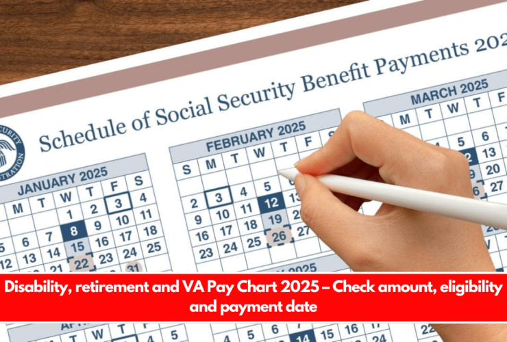 Disability, retirement and VA Pay Chart 2025 – Check amount, eligibility and payment date