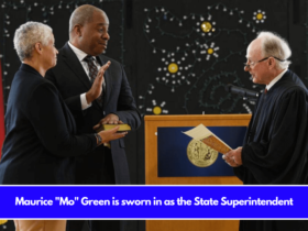 Maurice Mo Green is sworn in as the State Superintendent