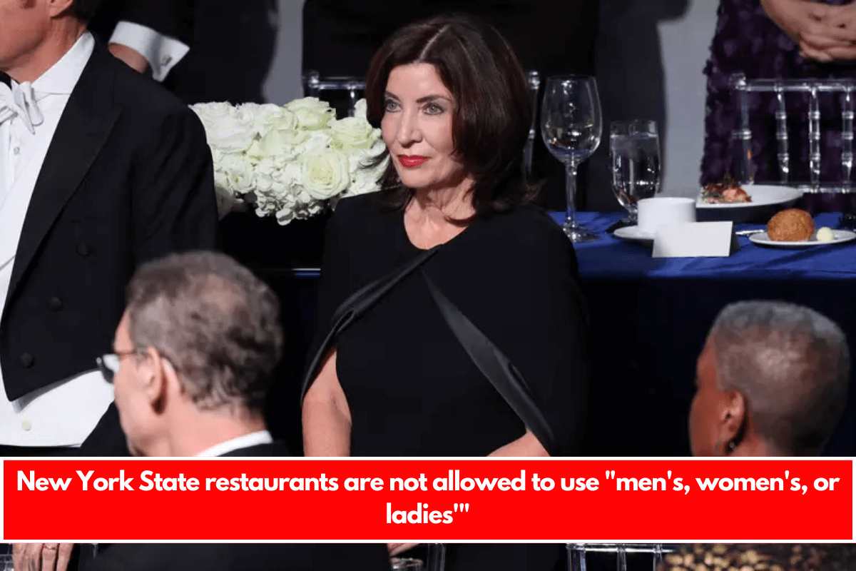 New York State restaurants are not allowed to use men's, women's, or ladies'