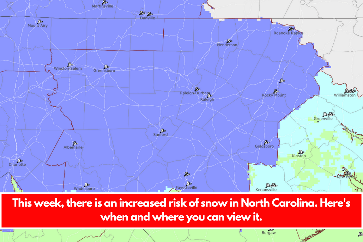 This week, there is an increased risk of snow in North Carolina. Here's when and where you can view it.